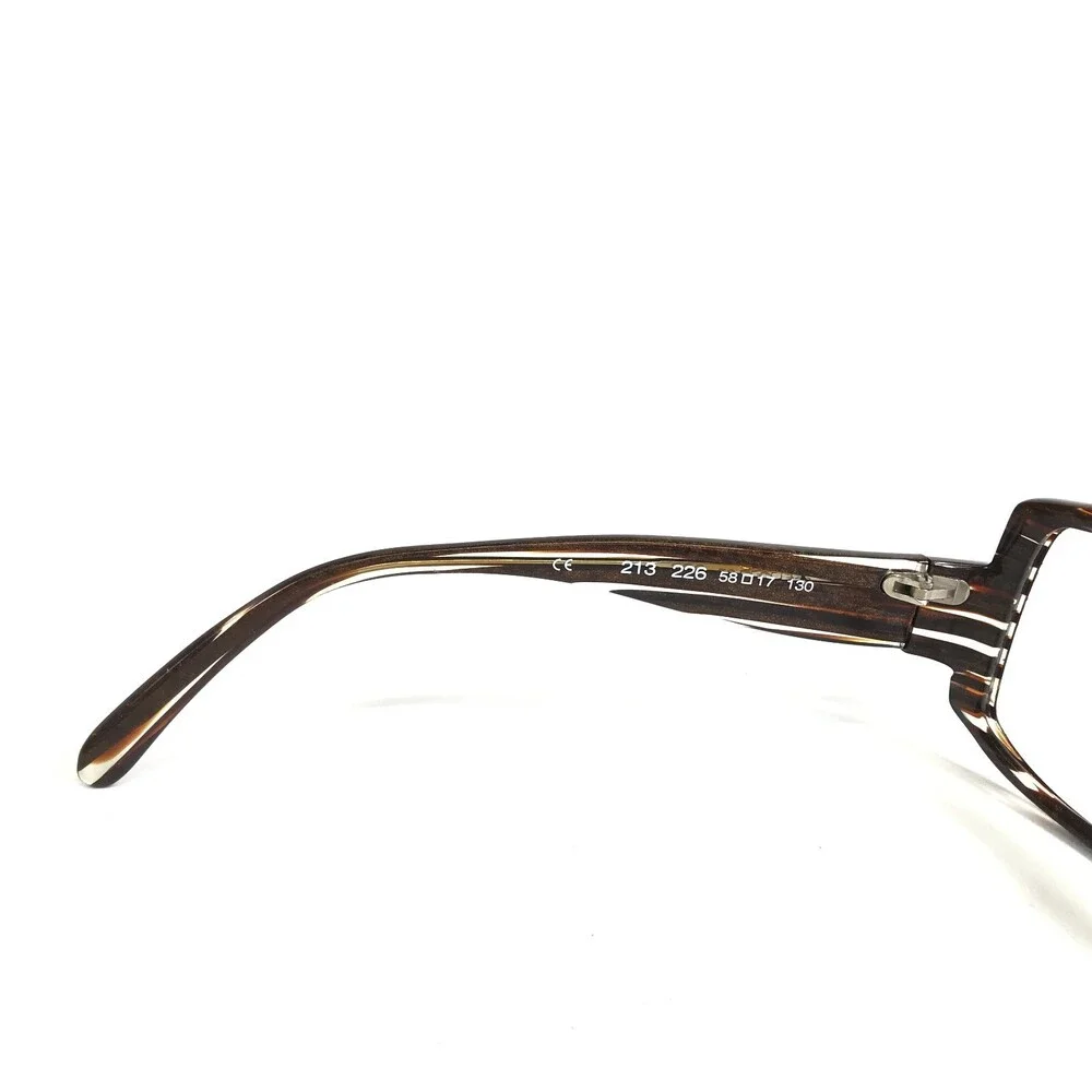 Beausoleil Eyeglasses Frames 213 226 Brown Clear Striped Horn Cat Eye 58-17-130